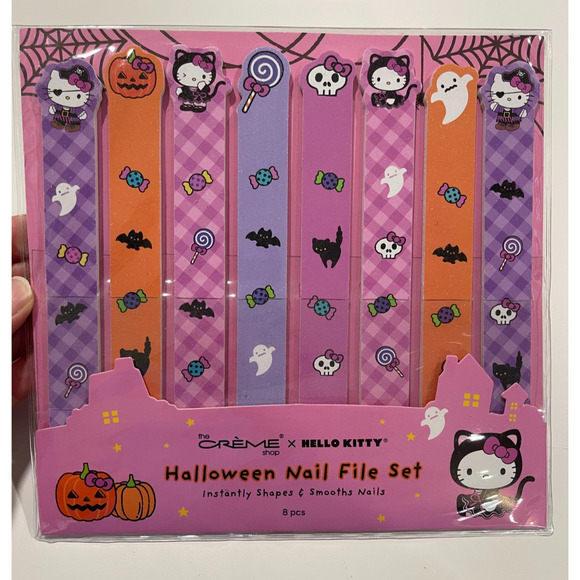 The Creme Shop x Sanrio Hello Kitty Halloween Nail File Set 8 pieces NEW Spooky - Picture 1 of 7
